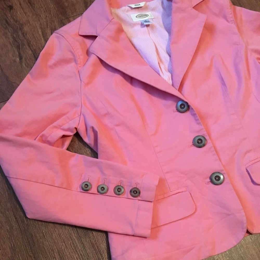 NWOT Talbots Light Pink Buttoned Stretch Blazer